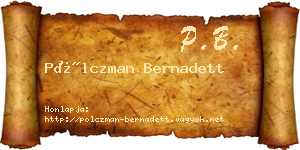 Pölczman Bernadett névjegykártya