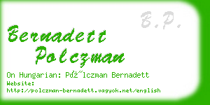 bernadett polczman business card